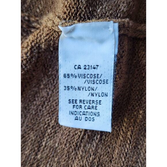 SWEATER/CARDIGAN & TANK TOP-TALBOTS-Made in Italy-Brown Knit-2 Pieces-Size PL - Picture 7 of 16